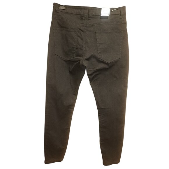 Lot of 3 Mens Jeans 36 Black/Blue/Burgundy Skinny Stretch Pants - Picture 3 of 12